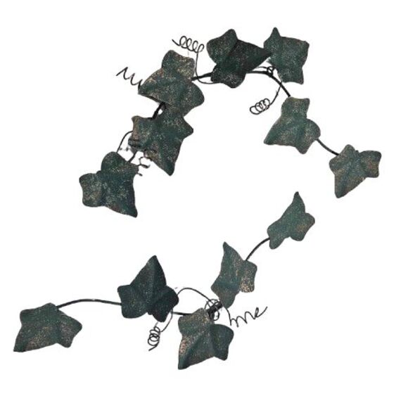 Ivy Leaves & Candle Holders Leaf PartyLite Faux Verdigris Patina 2 w/votive cups - Picture 2 of 6